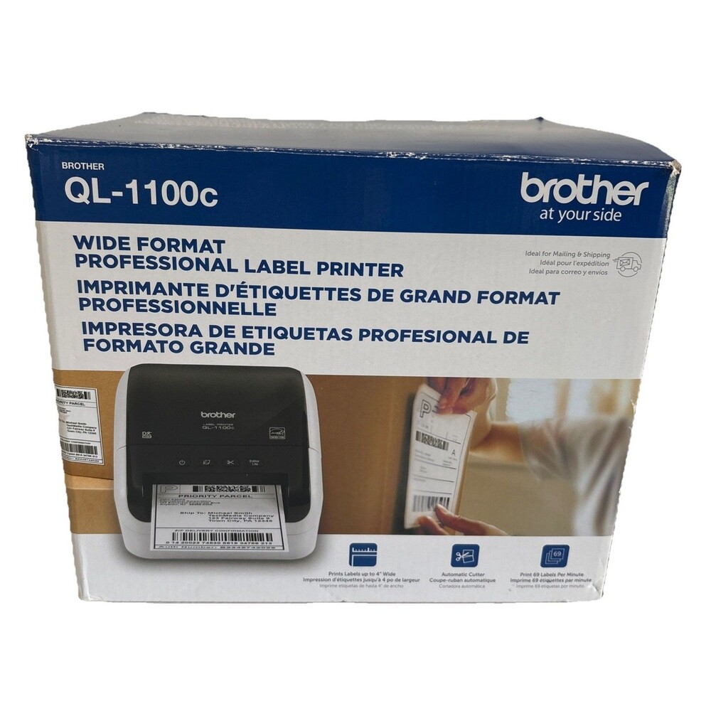 NOB Brother QL-1100C Wide Format Professional Label Printer White High Speed